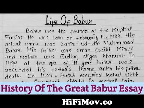 Life Of Babur Essay In English | History Of Babur Paragraph | Biography Of  Babur | 10 Lines On Babur from babur definition Watch Video 