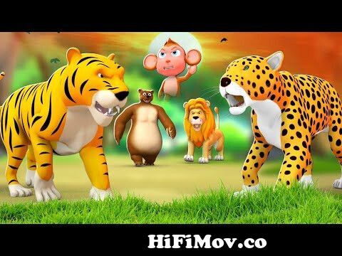 புலி மற்றும் சிறுத்தை போர் - Tiger and Cheetah War Story | 3D Animated  Tamil Moral Stories | JOJO TV from tamil cartoon Watch Video 