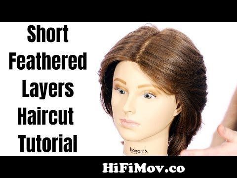 Short Feathered Layers Haircut Tutorial - TheSalonGuy from feathered hairstyle  hair 3gp video downloadladeshi moviesladesh komedi video vadaima free  download Watch Video 