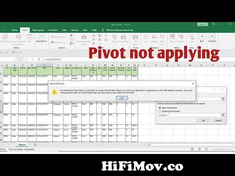 Trick To Change Field Names In Pivot Tables From Pivot Table Name Is Not  Valid Watch Video - Hifimov.Co