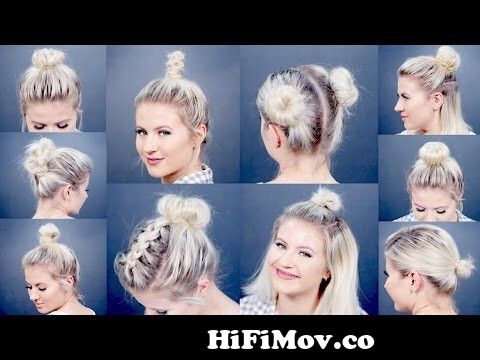 10 EASY Different Bun Hairstyles For Short Hair | Milabu from shourt hair  bun Watch Video 