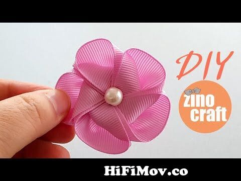 Super Easy Ribbon Flower Making - Hand Embroidery Amazing Trick with Ribbon  - DIY Craft Ideas 