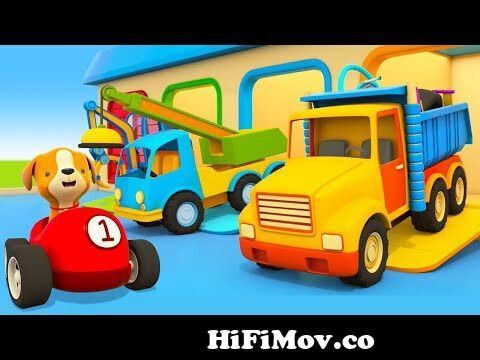 Car cartoons for kids & Helper cars cartoon full episodes. Playground for a  puppy & cars for kids. from cartoon hausa Watch Video 