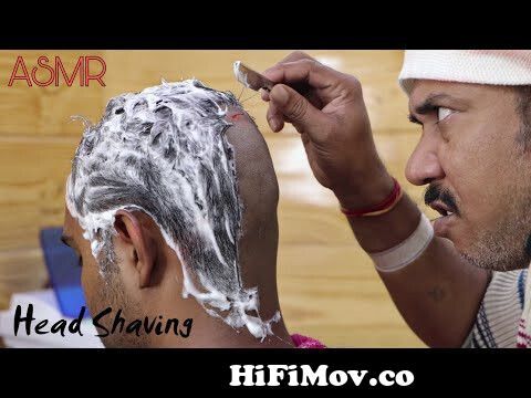 ASMR Head Shave by Asim Barber | Relaxing Sounds | Effective like Sleep  Pills | Indian Barber ASMR from indian head shave Watch Video 