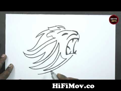 How to draw little singham lion tattoo on hand Drawing simple easy from  singham tatto Watch Video 