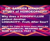 DR. SAMEEN MANSURI: STUDY OF HOMOEOPATHY