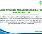 An accounting and finance degree can open a lot of doors for your career. See which job opportunities for candidates with BA in accounting finance graduates have in UK.