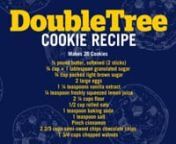 For the first time ever, DoubleTree by Hilton is sharing the official bake-at-home recipe for the brand’s beloved and delicious chocolate chip cookie, so at-home bakers can create the warm and comforting treat in their own kitchens.