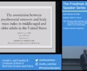 Friedman Speaker Series: Adolfo G. Cuevas from cross sectional study psychology