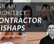 In this video Tim Alatorre, Principal Architect of Domum explains what to do if your contractor makes a mistake on your project.nnHave a question? Email our team at aaa@domum.design to be featured in our next video. nnFor more videos about fire sprinklers, title 24, permits and more check out our playlist on YouTube. nhttps://www.youtube.com/playlist?list=PLtiB3TEvOIGrYIW8Tcqd4SYh02yfJiFB6nnnnFor more videos about the Housing Market, Stock Market and Virtual Reality during this Global Crisis, ch
