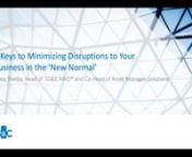 Wondering how businesses are surviving, even thriving, in challenging times? In this short video, Tracy Shelby, Head of SS&amp;C AWD® and Co-Head of AMS, shares the 5 keys to minimizing disruptions to your business in the ‘new normal.’ To learn more, visit https://www.ssctech.com/solutions/products-a-to-z/awd.