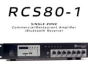 Rockville RCS80-1 60 Watt 70v Commercial/Restaurant Amplifier/Bluetooth Single Zone Receiver