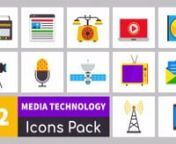 Get this here: https://motionarray.com/after-effects-templates/media-technology-icons-pack-270375n...included with our Unlimited memberships. Or download hundreds of other assets with a FREE account. https://motionarray.com/freennMedia Technology Icons Pack contains some of the most popular searched for icons in the media technology category. It includes an old TV, radio, telephone, magazine website, laptop video player in screen, microphone, CD case with CD, signal tower, envelope/email, iPhone