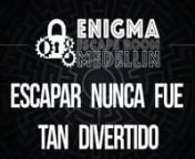 Enigma Escape Room Medellín es un nuevo juego de escape en vivo en Medellín: http://enigmamedellin.com/nnEstarás con tu equipo de 2 a 6 personas en una de nuestras salas temáticas y tendrás una hora para salir resolviendo una serie de enigmas, rompecabezas y retos mentales. nn¡Una gran aventura donde están los héroes! Más de 400 calificaciones excelente en Facebook, Google y Tripadvisor!nnInformes y reservas: http://enigmamedellin.com/nFacebook: https://www.facebook.com/enigmamedellin/n