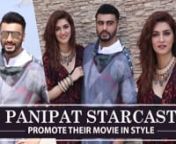 Panipat starcast Kriti Sanon and Arjun Kapoor are currently busy promoting their upcoming film. Kriti Sanon was recently spotted wearing a pink coloured saree looking super pretty during the promotion. Arjun Kapoor, on the other hand, was donning a stylish kurta pajama.