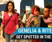 Genelia and Riteish Deshmukh were seen with their cute kids. The Housefull 4 actor went to the airport to see off his wife and kids. Bipasha Basu was snapped with hubby Karan Singh Grover in complete black attire. The couple recently attended a Diwali bash in the city.