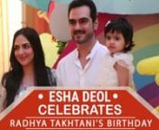 Esha Deol&#39;s elder daughter recently turned two and they held a birthday bash for her. Taimur Ali Khan, Inaaya Naummi Kemmu, Laksshya Kapoor and a few other Bollywood babies arrived at the party. Esha&#39;s mother Hema Malini was also spotted at the event. Soha Ali Khan brought her daughter Inaaya Naumi Kemmu as she looked adorable in a multi-coloured dress.