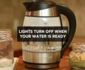 Chefman Electric Kettle with tea infuser and color changing led&#39;s