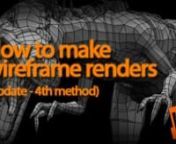 This is an update to the wireframe renders tutorial. This update presents a fourth method for achieving that effect.nnOriginal video tutorial: http://vimeo.com/14069891nnWatch the post at blendtuts.com: http://www.blendtuts.com/2010/08/how-to-render-wireframes.htmlnnwww.blendtuts.com