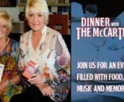 Welcome to Dinner with The McCartneysnEnjoy a 60s-themed evening while the McCartney Ladies regale you nwith stories of the Fab Four, like this one…nDine on a Beatles-inspired menu as you watch a multimedia slideshow of rare footage and family photos as you listen to a curated soundtrack of their hits performed by stars from the 60s, 70s, 80s and 90s.nHungry for more?nHere’s a copy of the original 1965 menu from when the The Beatles shot the ski-scenes for Help! in Obertauern, Austria.nGet t