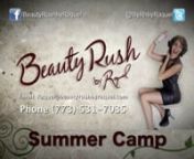 This video is about Beauty Rush Summer Campn-MAXIMUM OF 15 GIRLS WILL ATTEND PER WEEK. CAMP WILL GO ON FOR THREE WEEKS, HOWEVER 15 DIFFERENT GIRLS WILL ATTEND EACH WEEK.nCamp fee per student &#36;130nTo book call: (773)531-7035nOrnEmail: Raquel@BeautyRushbyRaquel.comnnThe purpose of Beauty Rush summer camp is to teach and motivate young women, ages 12-18, to take care of themselves.nBeauty camp will be held at Presidential Circlen(4000 Hollywood Blvd, Florida 330021 in the South building 5th floor s