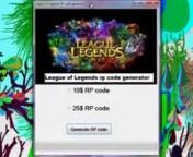 *FREE* League of Legends RP Riot Points Generator [ 2013 Updated ] nn Hello guys ,n During the last month our team focused on making a working Riot Points Generator . Finally we’ve decrypted the algorithm that League of Legends staff was using to generate keys. As for result , we’ve made what we’ve struggled for : a working Riot Points Generator . You can read more below it’s features and you can download it on our website. Do not miss this chance, it won’t last forever !nnDownload lin