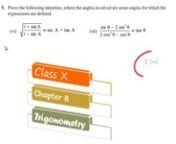 NCERT Class 10th Maths Chapter 8 Introduction To Trigonometry Exercise 8.4 Question 5 vi