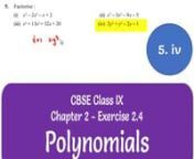 NCERT Solutions for class 9 Maths Chapter 2 Exercise 2.4 Question 5 iv