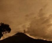 Timelapse from Casa del Arbol in Baños de Agua Santa, a small tourist town of Ecuador. The active volcano let off some mushroom clouds and lava at night in February of 2014.