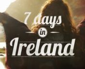 7 days in Ireland is a video about a road trip we took in Ireland in 2013&#39;s fall. nIt was 4 friends in 7 days of discoveries. We passed through many famous landmarks as well as unknown places full of life. nI believe we could picture in this video what a road trip in Ireland is all about. nnEnjoy your trip. nnnnRoute: https://mapsengine.google.com/map/edit?mid=zwAMR4nnvkQQ.kySJViLPI0W8nnA film by: nMarvin CamposnGustavo KorontainLuciana GuimarãesnSusana GarciannMusic: Balmorhea - SettlernnnGear
