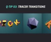 Maybe this tip is simply and easy but can give us differents ways to create transitions between two objects. nnIn this video I show you how to create transitions between two objects with a tracer. nCreate two objects, group both with a null and