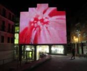 This untitled work was selected to #programalaplaza 2013 [http://programalaplaza.medialab-prado.es/], an event that used the media facade of Medialab Prado (Madrid) to show real time digital art, coded with processingjs. Although the resolution of the facade is very small (192x157 nodes) it&#39; s one of the biggest led screens of its kind in the world (I think I read this somewhere).nThis video is an excerpt of a bigger one, done by the pals of Uncode, that includes all the works of 2013 edition:nh