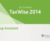 TaxWise Setup Assistant from setup assistant