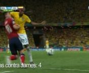 El árbitro Carlos Velasco Carballo pita el peor partido de la Copa Mundial Brasil 2014,interfiriendo en el marcador, eliminando a Colombia y permitiendo la lesión de Neymar