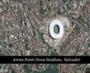 These are the places where all the action will be. These are the six stadium which host Confederations Cup in late 2013 and will be part of 12 stadiums selected for the World Cup in 2014. Some of the stadiums are still under construction as you will see in above images from Pleiades Satellite sensor.nnFollowing stadiums have been selected by FIFA for the World Cup:nnEstádio Mário Filho(Maracanã), Rio de JaneironEstádio Nacional de Brasília(Mané Garrincha), BrasilianArena Corinthians, São