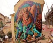 Graffiti realizadopor el artista chileno Marceli Millán en la ciudad de Valparaíso durante el mes de Abril del presente año (2013). nLa temática abordada tiene directa relación con los bailes tradicionales de la Isla de Chiloé (cueca chilota, el costillar, la trastrasera, etc ) de la misma forma se reflejan estos dichos tradicionales como