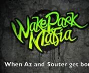 Wake Park Mafia team riders Aaron Gordon and Ash Souter messing around with the wpm winch poolsnwww.wakeparkmafia.com.au