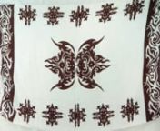http://www.wholesalesarong.comnUSD&#36; 5.25 eachnPlease order from http://www.wholesalesarong.com/wholesale-sarong-1.htmnProduct code: un22-51nhippie clothing brown tattoo white sarong wrap nhttp://www.WholesaleSarong.com Apparel &amp; SarongnnUS and Canada wholesale distributor supply pin brooch, anklets foot jewelry, organic piercing jewelry bone spiral, water buffalo horn jewelry hanging claw, one shoulder dresses, cheap watches, iron on patches, iron on transfers, infinity scarves, bronze rings