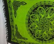 http://www.wholesalesarong.comnUSD&#36; 5.25 eachnPlease order from http://www.wholesalesarong.com/wholesale-sarong-1.htmnProduct code: un4-74ngreen Celtic symbol knots mandala altar clothes sarong wrapnhttp://www.WholesaleSarong.com Apparel &amp; SarongnnUS and Canada wholesale distributor supply pin brooch, anklets foot jewelry, organic piercing jewelry bone spiral, water buffalo horn jewelry hanging claw, one shoulder dresses, cheap watches, iron on patches, iron on transfers, infinity scarves, b
