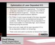 In this video are some highlights from NADCA’s online webinar – Bi-Metallic Tooling – presented by David Schwam, Research Associate Professor at Case Western Reserve University.nnFor information on purchasing a downloadable copy of this full webinar, please visit: http://www.diecasting.org/store/detail.aspx?id=WEB020nnNADCA Video News &amp; Information is brought to you by the following sponsors:nnBuhlerPrince Inc - http://www.buhlergroup.comnLK Machinery Inc - http://www.lkadvantage.comnM