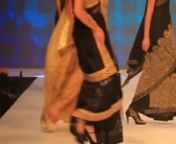 Watch beauty walking on ramp to represent the exclusive new collection of designer saree in one fashion show.