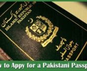 In this video we will tell you how to apply for a Pakistani passport. You will also know current Pakistani passport fee and where to find passport application. nnWe will share with you the requirements of Pakistani passport. Pakistani passport tracking process is also shared in this video. nnRead Full article on How to apply for Pakistani passport: nhttp://piyarapakistan.com/apply-for-a-pakistani-passport/ nnDownload NBP Challan form for Passport:nhttp://piyarapakistan.com/download-national-bank