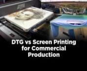 Screen Printing vs. DTG Printing &#124; Whats the Best Way to Make Custom T ShirtsnnDirect to Garment Printing vs Screen Printing &#124; Whats Best for Commercial ProductionnnIf you are looking into the custom t shirt business, or are a screen printer thinking of adding direct to garment printing to your shop, you simply MUST watch this webinar recording. nnDon Copeland from ColDesi (http://www.coldesi.com) goes through an hour&#39;s worth of information about the differences between screen printing and direc