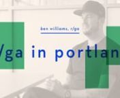 Ben Williams, Executive Creative Director at R/GA Portland, speaks about the agency, and the creativity that surrounds him. He shares what it is like working with the culture and lifestyle of Portland, and collaborating with the nearby Nike Headquarters.nnThis video is part of a series of interviews with Ben Williams, below watch his other topics.nvimeo.com/sfuitaliadesign/nike+fuelbandnvimeo.com/sfuitaliadesign/revealingthehiddennvimeo.com/sfuitaliadesign/thefuturefornikenn- - - - -nnWe are die