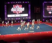 This is Ultimate Athletics&#39; Senior Coed Level 5 team, Prodigy, competing at the NCA National Championship cheerleading competition at the Kay Bailey Hutchison Convention Center in Dallas, TX on 3/1/15. They were in 11th place out of 47 teams with a score of 95.34 after Day 2.They are from Wauconda,IL.