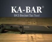 The KA-BAR Becker BK3 Tac Tool is a handheld jaws of life.Made in the USA from 1095 Cro-Van steel, the BK3 has 7
