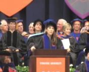 Award-winning poet and best-selling memoirist Mary Karr delivered the 2015 Commencement address at the joint ceremony for Syracuse University and the SUNY College of Environmental Science and Forestry on Sunday, May 10.