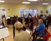 Harpers gather for a weekend of instruction and playing with Angi Bemiss and Lorinda Jones.nJohn C Campbell Folk School Continuing Harp Weekend 2015 Morning Song