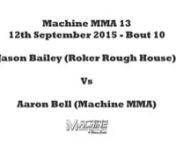 Bout 10 from Machine MMA13, 12th September 2015, Civic Hall, Stanley.nJason fighting out of Roker Rough House MMA, Sunderland.nAaron fighting out of Machine MMA, Stanley.