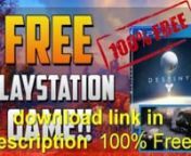 Destiny PlayStation Exclusively Free &#124; PS4, PS3 nGet more co-op Strikes, PVP multiplayer maps, and Exotic gear across Destiny and its expansions with PlayStation®nDownload Now: http://goo.gl/05yvVQnDescription nDestiny is a next generation first person shooter featuring an unprecedented combination of cinematic storytelling, cooperative, competitive, and public gameplay, and personal activities that are woven into an expansive, persistent online world. Venture out alone or join up with friends.